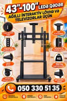 TV üçün təkərli stendlər