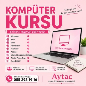 0-dan kompüter kursu
